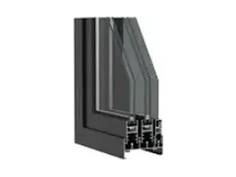 Corner of the ML86 sliding frame cut through, showing the two sheets of glass